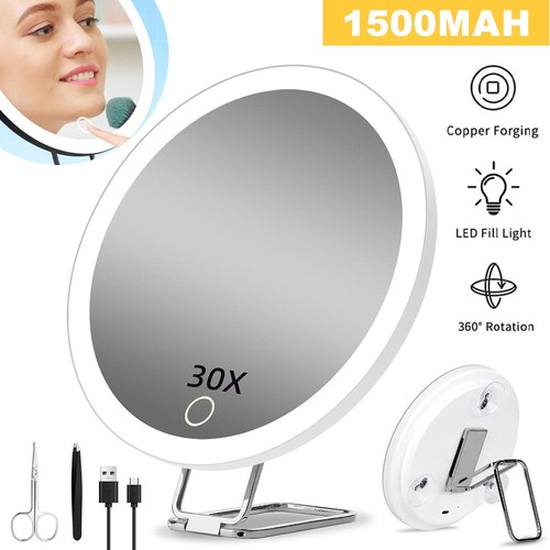 30x magnifying mirror with - with, led