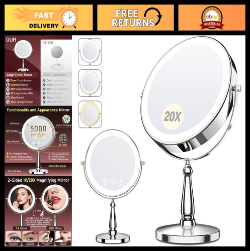 Illuminated makeup mirror - illuminated,