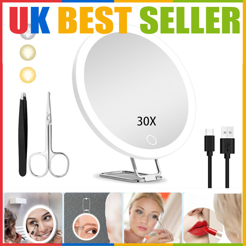 30x magnifying mirror with - mirror, led