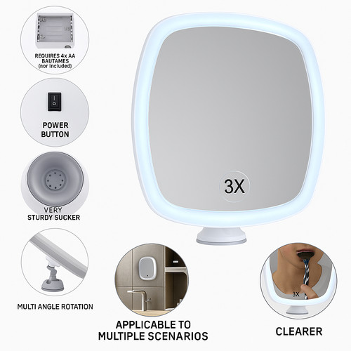 Magnifying lighted mirror - lighted,