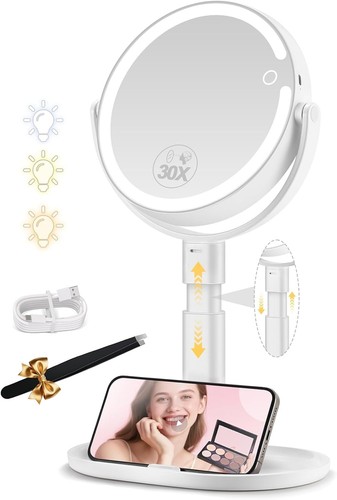 Makeup mirror with light - with, light,