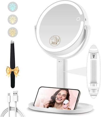 Magnifying mirror with light - mirror,