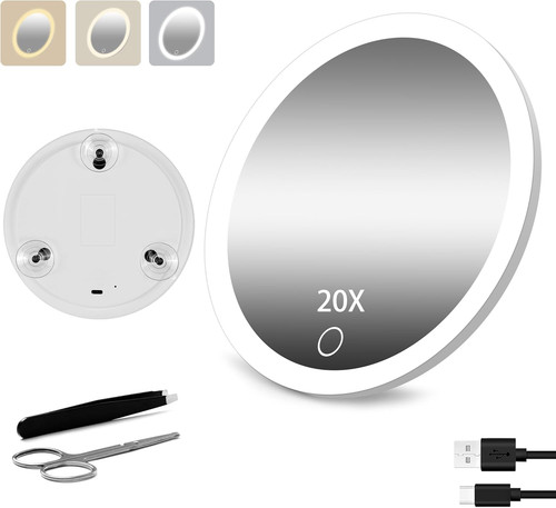 20x magnifying mirror with - 20x,