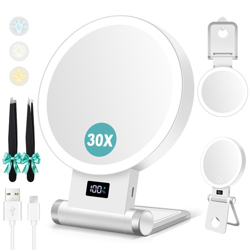 Magnifying mirror with light - magnifying,