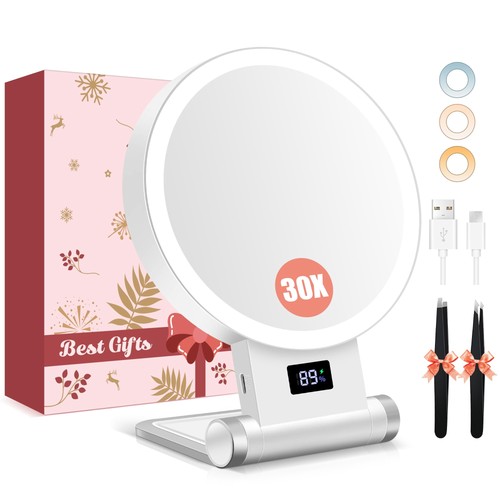 Magnifying mirror with light - magnifying,
