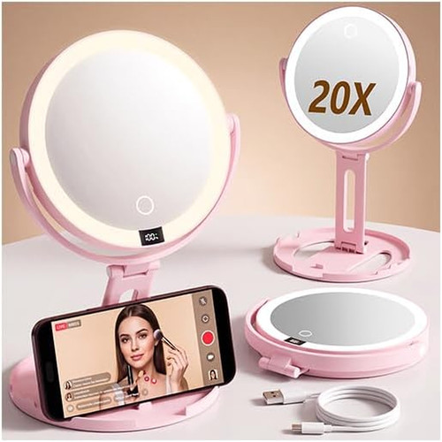 Travel makeup mirror - travel, 1x/20x